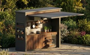 modern tasarım paslanmaz çelik dış mekan mutfak ünitesi